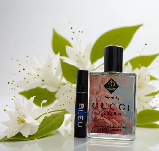 Exclusive Fragrance Deal: GUCCI FLORA 50ML PERFUME and 5ML BLEU DE CHANEL PERFUME IS GIFT  only 1999